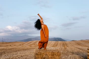 Dancer worshipping through movement