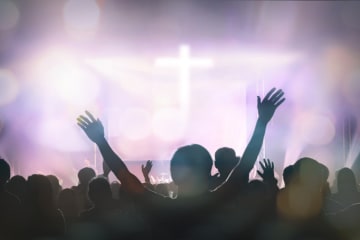People at a Christian concert 