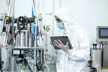 medical coder working in a laboratory