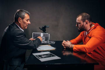 A probation officer and his client 