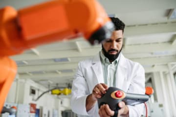 Software engineer working.