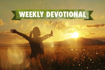 Weekly Devotional, woman running in a field