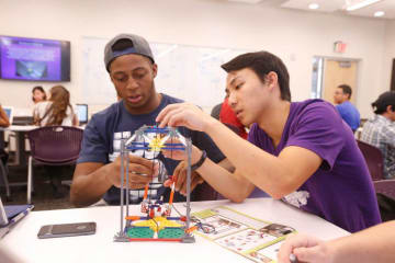 STEM students building something