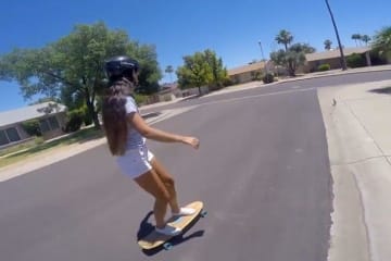 Tatum skateboarding
