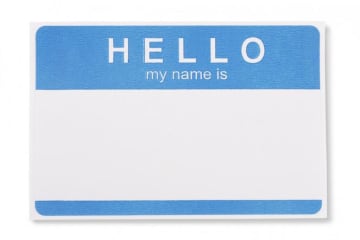 blank nametag