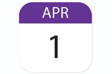 Calendar icon of April first