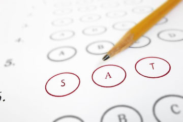 Bubbles on a test scantron reading "SAT"