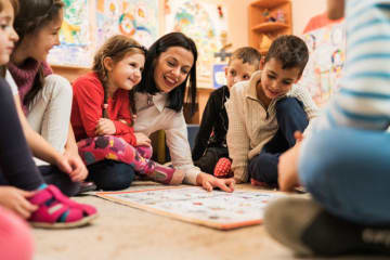 student teaching young children