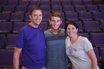 A future GCU student with his parents