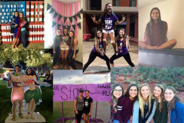 A collage of Tatum's freshman year memories