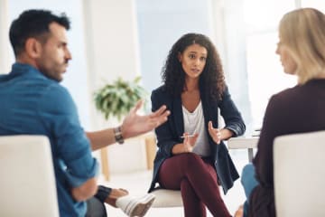 Mediator hearing out a dispute