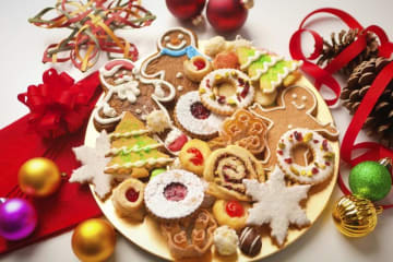 holiday cookies on a plate