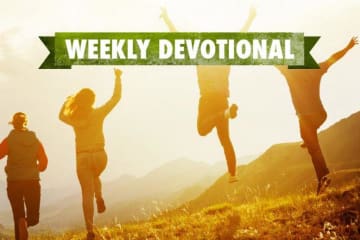 Weekly Devotional: People jumping on a hill
