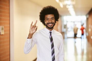 teacher throwing lopes up