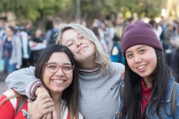 friends posing together