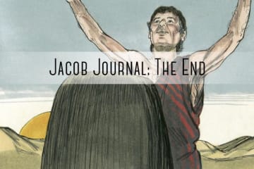 person with hands up "jacob journal: the end"