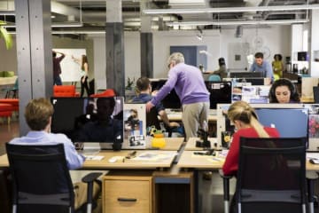 students working on computers