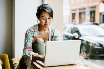 Woman on computer