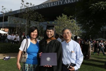 graduate with parents