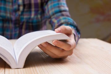 A man reading a book