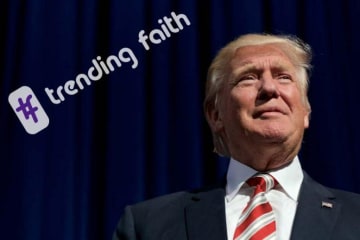 Trending faith logo by a picture of President Donald Trump