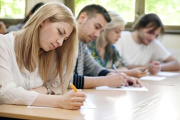 people studying at a table