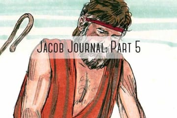 sheapard with "jacob journal part 5" written on it