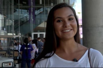 student smiling