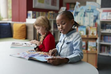 Students working in class