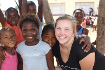 Meg Hayes with kids