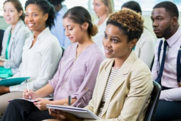 Doctoral students in class