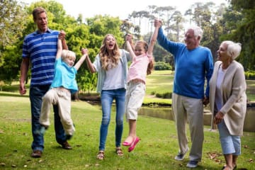 family playing