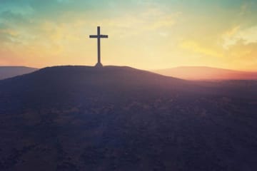 cross on a hill