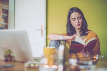 a girl reading 