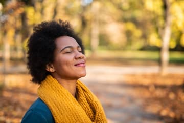 Woman experiencing the comfort of silence with God