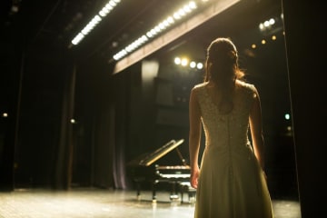 piano student before a performance