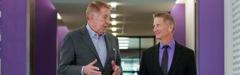 Jerry Colangelo discussing business at GCU