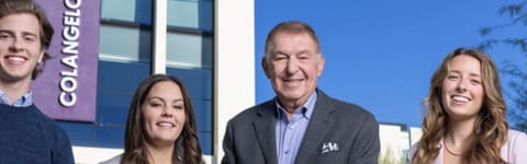 Jerry Colangelo with Colangelo College of Business students at GCU