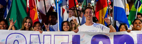 Students participating in Unity Walk