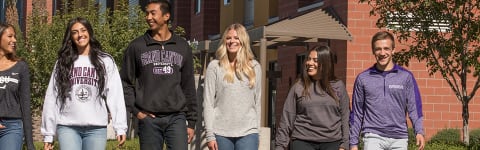 students walking to class