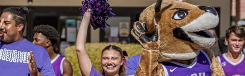 GCU Students celebrating with Thunder