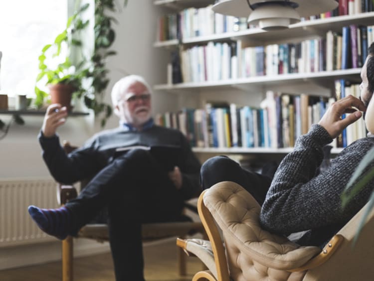 psychology working with his patient during an in-person session