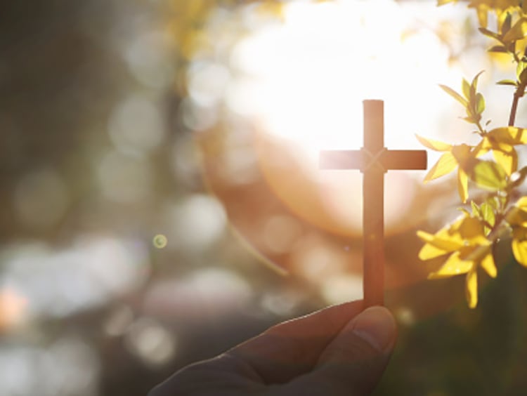 A cross in the light