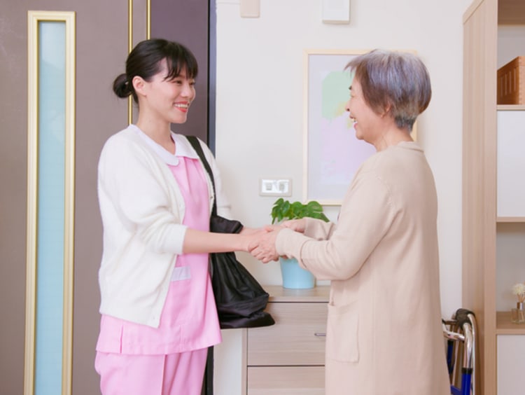 Senior home healthcare concept - stock photo