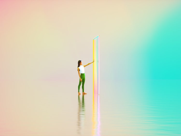 Girl opening the door of her creative mind.
