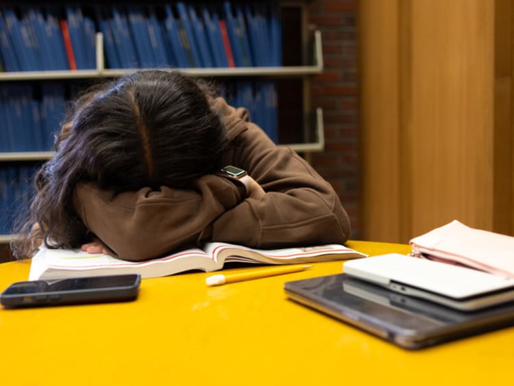 College student burnt out