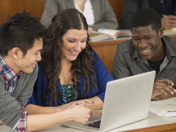 Law school students in a classroom