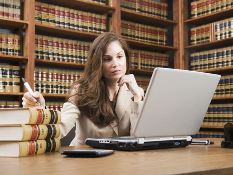 A student studying law.