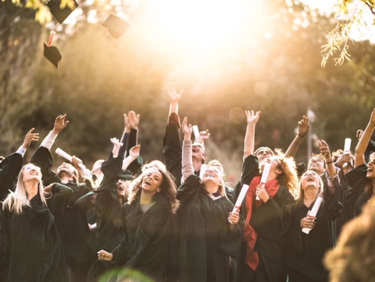 Phd graduates celebrating