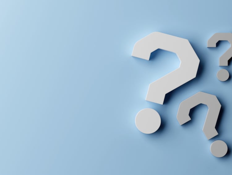 3D Question Marks, Light and Shadow, Problem, Question Concept with Copy Space, 3D render - stock photo